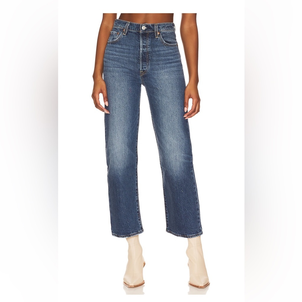 Levi’s Ribcage Straight Ankle Jeans, Dark wash